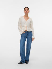Vero Moda Tavapärane lõige V-kaelus Top -Birch - 10345578