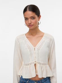 Vero Moda Tavapärane lõige V-kaelus Top -Birch - 10345578