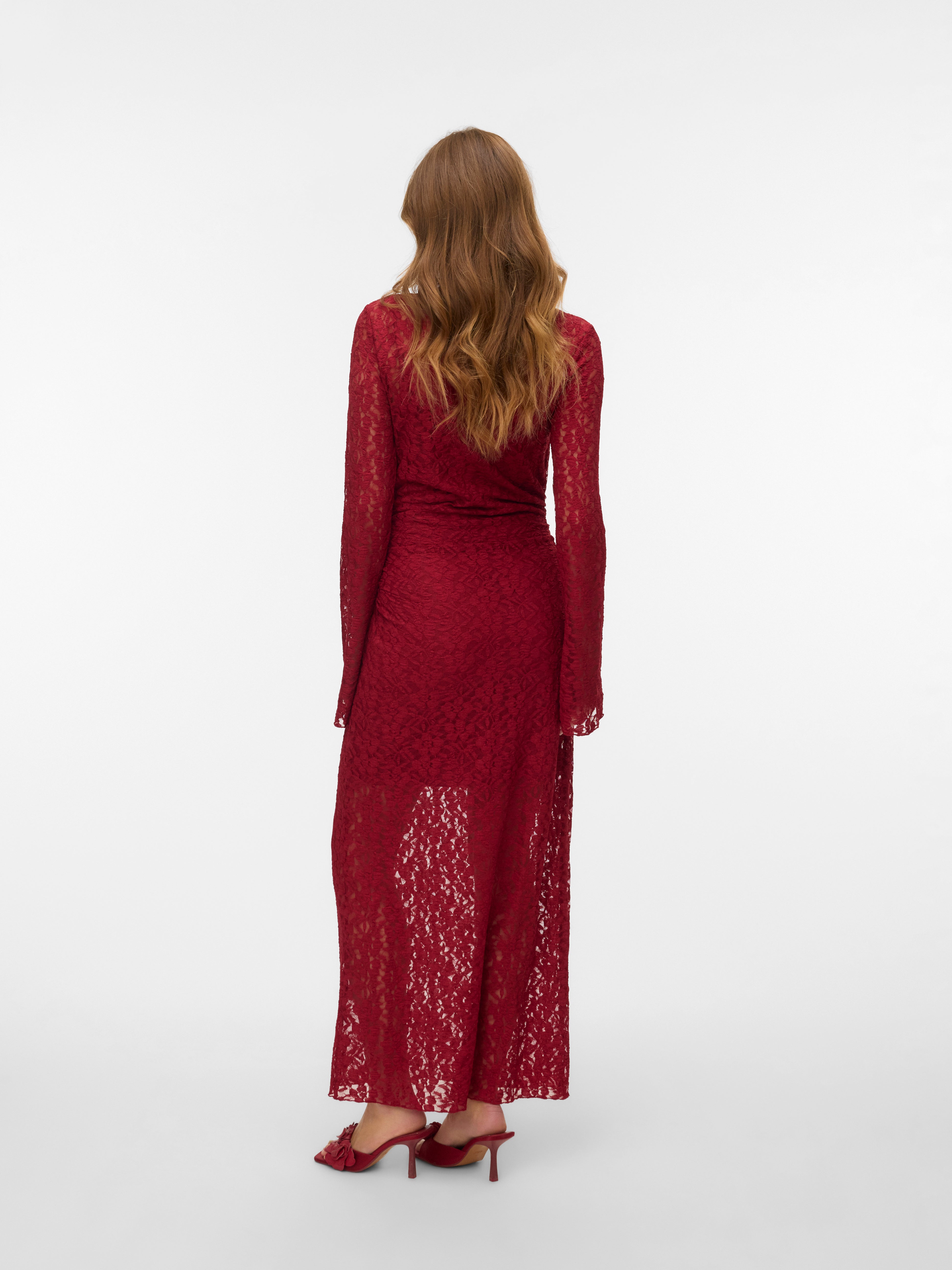 VMTALULA Long dress | Dark Red | Vero Moda VMTALULA Long dress | Dark Red | Vero Moda