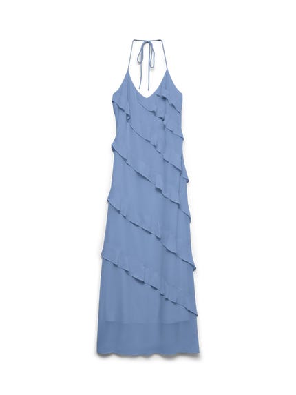 VMFELICIA Long dress | Light Blue | Vero Moda VMFELICIA Long dress | Light Blue | Vero Moda