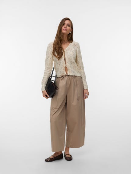 Pantaloni da donna a gamba larga con tasche a vita alta con nodo regolabile pantaloni casual da lavoro casual pantaloni elasticizzati da donna UK, bianco, XXL Pantaloni da donna a gamba larga con tasche a vita alta con nodo regolabile pantaloni casual da lavoro casual pantaloni elasticizzati da donna UK, bianco, XXL