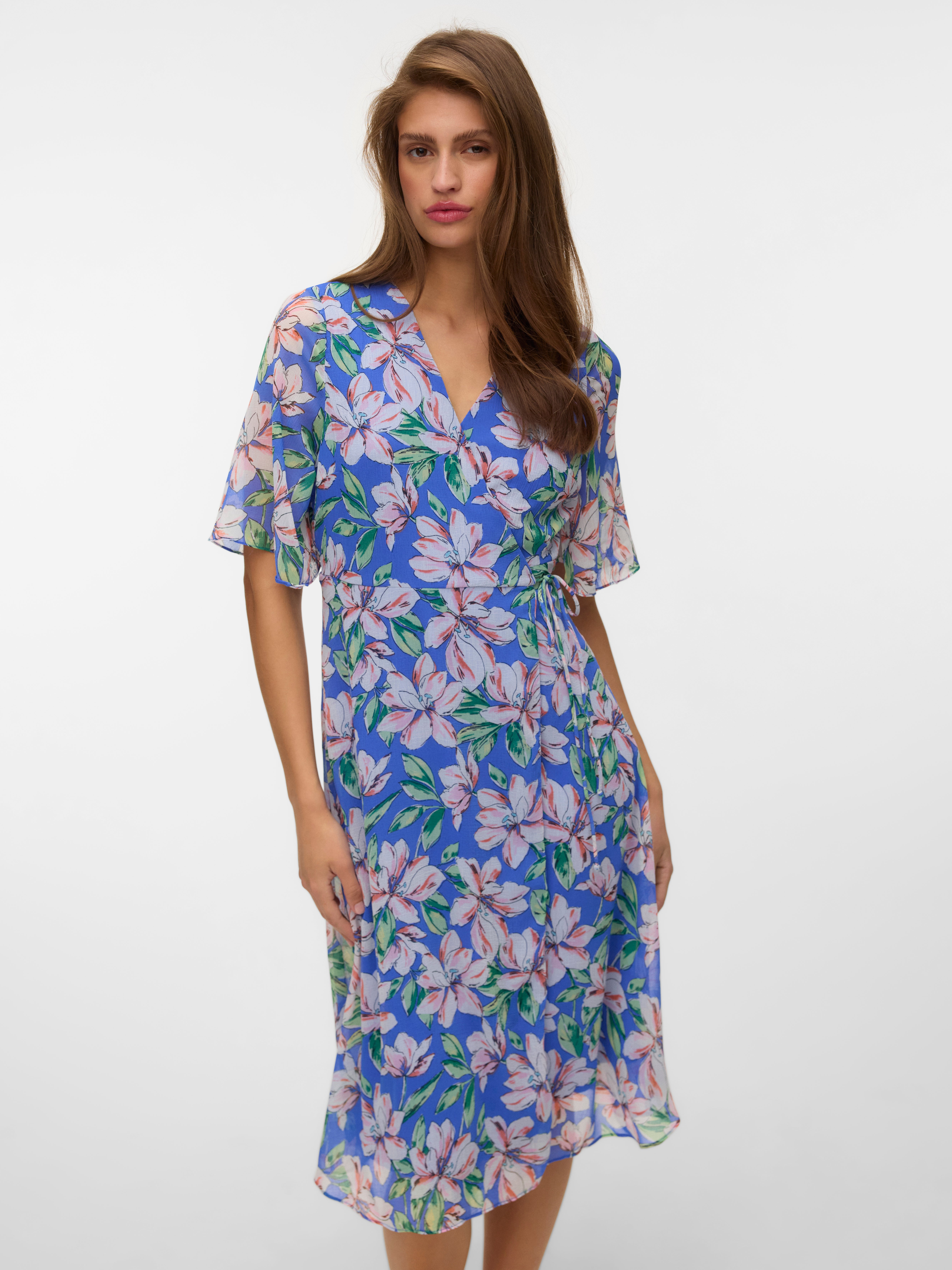 vero moda morning midi dress Valerie Buttoned Midi Dress