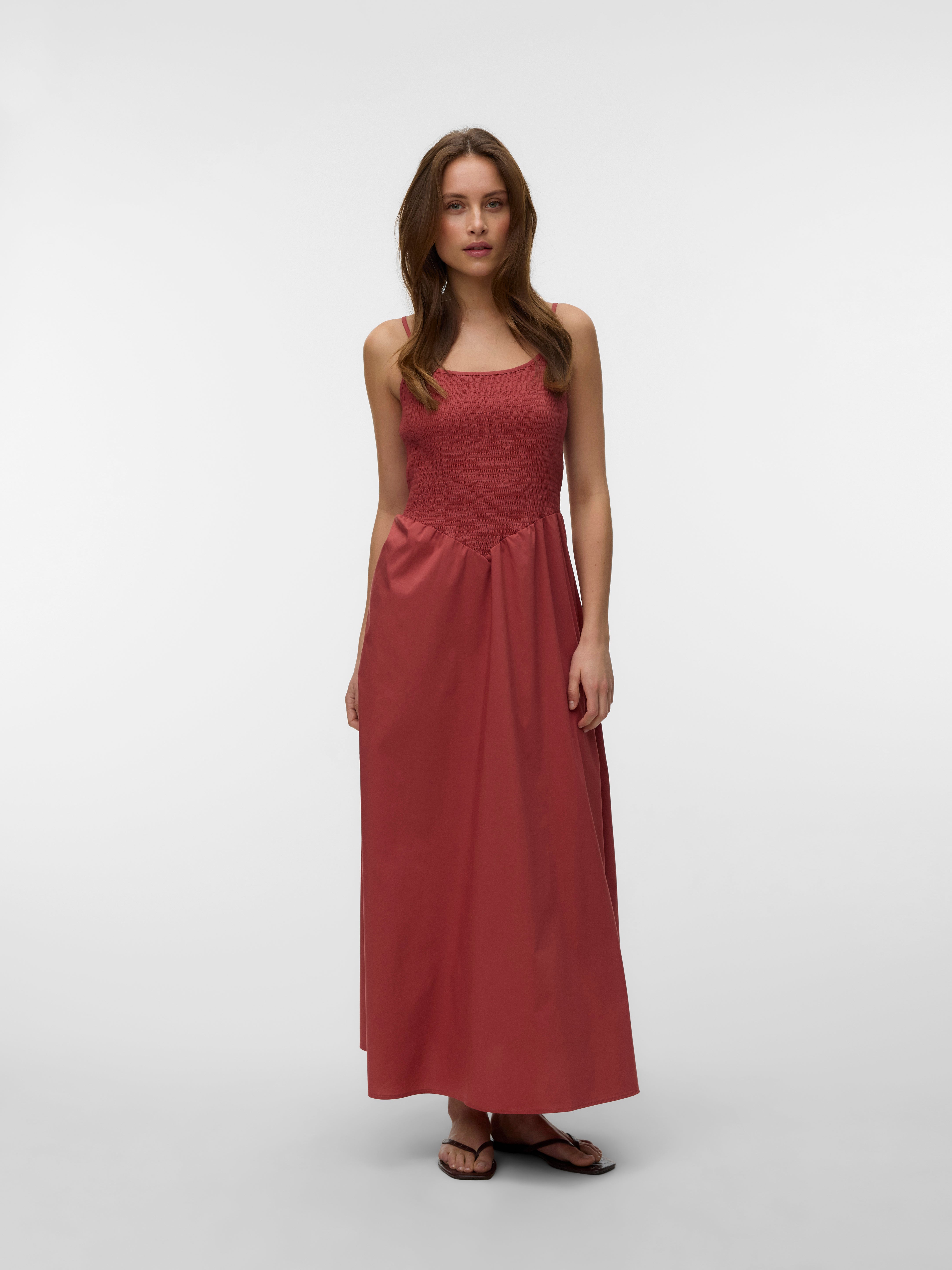 vero moda red lace dress Vero Moda Curve Dress 'VMTIPPE TROPA' (Cherry red / Melon, 44)