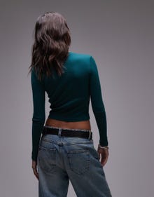 Topshop TOPSHOP T-Shirt -Dark Green - 138580159