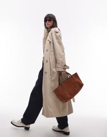Topshop TOPSHOP Trenchcoat -Stone - 138929575