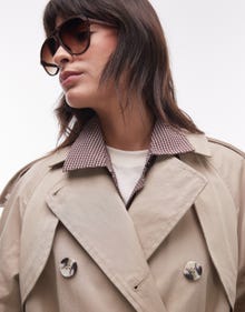 Topshop TOPSHOP Trenchcoat -Stone - 138929575