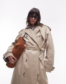 Topshop TOPSHOP Trenchcoat -Stone - 138929575