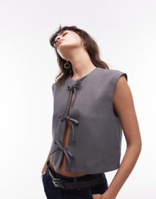 Topshop TOPSHOP Skräddarsydd väst -Grey - 138946059