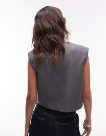 Topshop TOPSHOP Skräddarsydd väst -Grey - 138946059