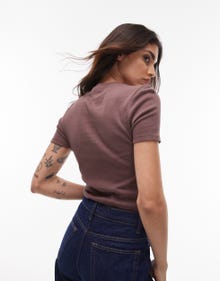 Topshop TOPSHOP T-shirt -Brown - 139009022