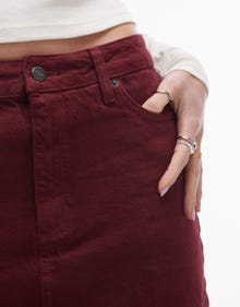 Topshop TOPSHOP Skirt -Burgundy - 139106457