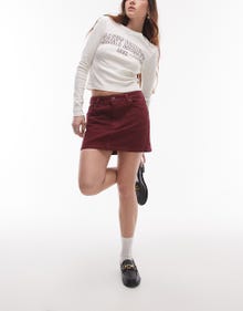 Topshop TOPSHOP Skirt -Burgundy - 139106457