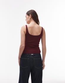 Topshop TOPSHOP Tops -Burgundy - 139561365