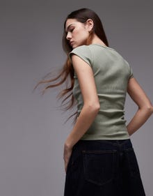 Topshop TOPSHOP T-Shirt -Khaki - 139584275