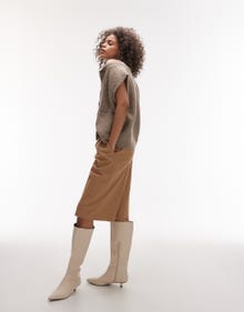 Topshop Topshop knitted crew pocket waistcoat -Brown - 140133874