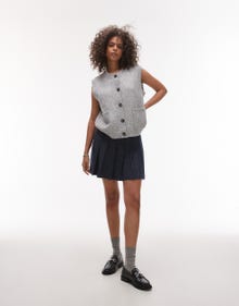 Topshop Topshop knitted crew pocket waistcoat -Grey - 140133875