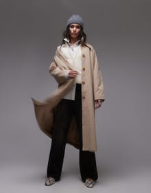 Topshop TOPSHOP Trenchcoat -Stone - 140413959