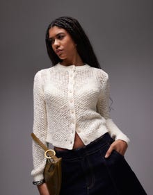 Topshop Topshop knitted stichy cardi -Yellow - 140465267