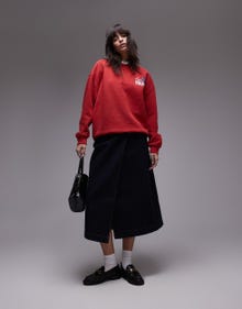 Topshop TOPSHOP Sweatshirt -Red - 140465720