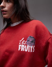 Topshop TOPSHOP Sweatshirt -Red - 140465720