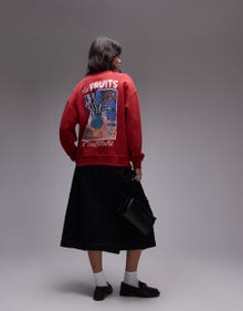 Topshop TOPSHOP Sweatshirt -Red - 140465720