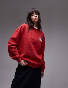 Topshop TOPSHOP Sweatshirt -Red - 140465720