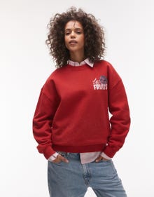 Topshop TOPSHOP Sweatshirt -Red - 140465720