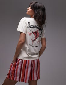Topshop TOPSHOP T-shirt -Cream - 140632875
