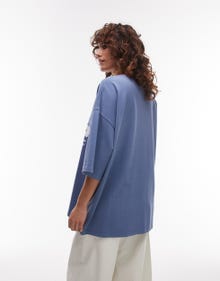 Topshop TOPSHOP T-shirt -MID BLUE - 140827333