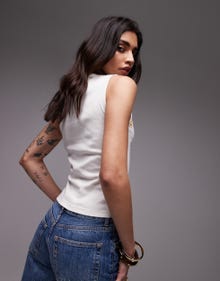 Topshop TOPSHOP Tops -Cream - 140828690