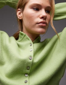 Topshop Topshop knitted compact fitted waist cardi -MID GREEN - 140917655