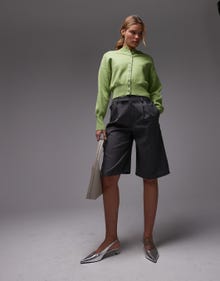 Topshop Topshop knitted compact fitted waist cardi -MID GREEN - 140917655