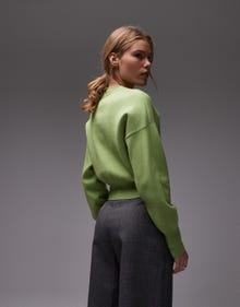 Topshop Topshop knitted compact fitted waist cardi -MID GREEN - 140917655