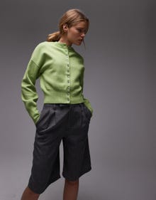 Topshop Topshop knitted compact fitted waist cardi -MID GREEN - 140917655