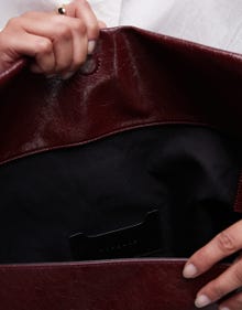 Topshop Topshop Georgia folded clutch grab bag -Burgundy - 140917738