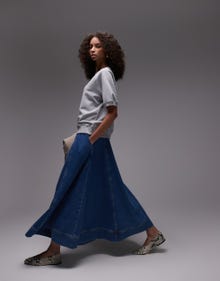 Topshop TOPSHOP Falda larga -Light Blue - 140988482