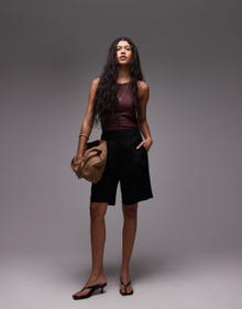 Topshop TOPSHOP Shorts -Burgundy - 141103598