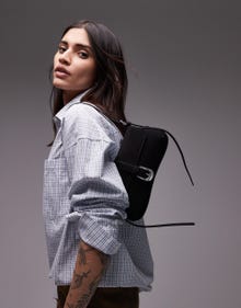 Topshop Topshop Sophia western buckle shoulder bag -Black - 141243345