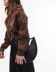 Topshop Topshop Sydney scoop shoulder bag -Black - 141243347