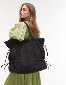 Topshop Topshop Tino nylon ruched tote bag -Black - 141243348