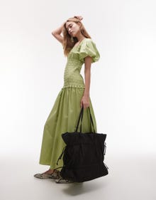 Topshop Topshop Tino nylon ruched tote bag -Black - 141243348
