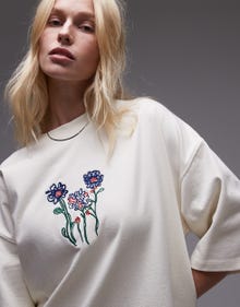 Topshop TOPSHOP T-Shirt -Cream - 141730809