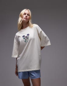 Topshop TOPSHOP T-Shirt -Cream - 141730809