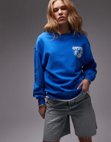 Topshop TOPSHOP Sweatshirt -MID BLUE - 141795549