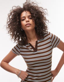 Topshop TOPSHOP Jurk -Brown - 141817885