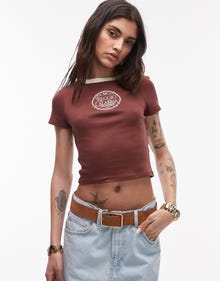 Topshop TOPSHOP T-Shirt -Brown - 141817887