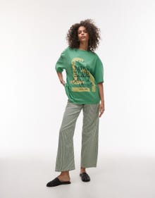 Topshop TOPSHOP T-shirts -MID GREEN - 141912421