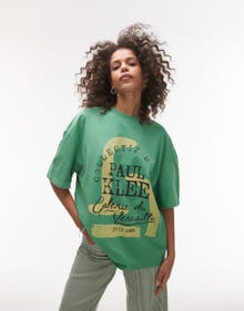 Topshop TOPSHOP T-shirts -MID GREEN - 141912421