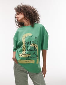 Topshop TOPSHOP T-shirts -MID GREEN - 141912421