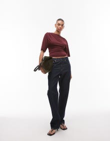 Topshop TOPSHOP T-Shirt -Burgundy - 141912422